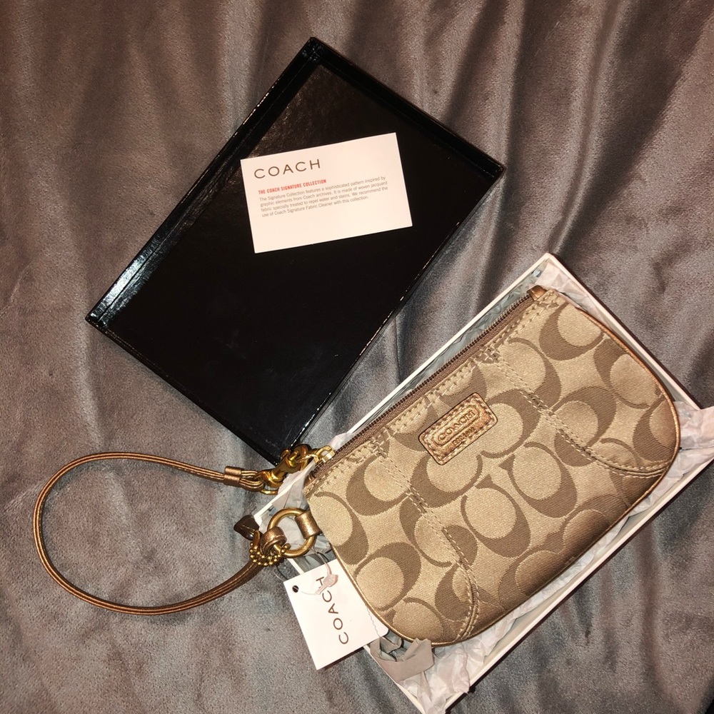 Coach Signature Wristlet